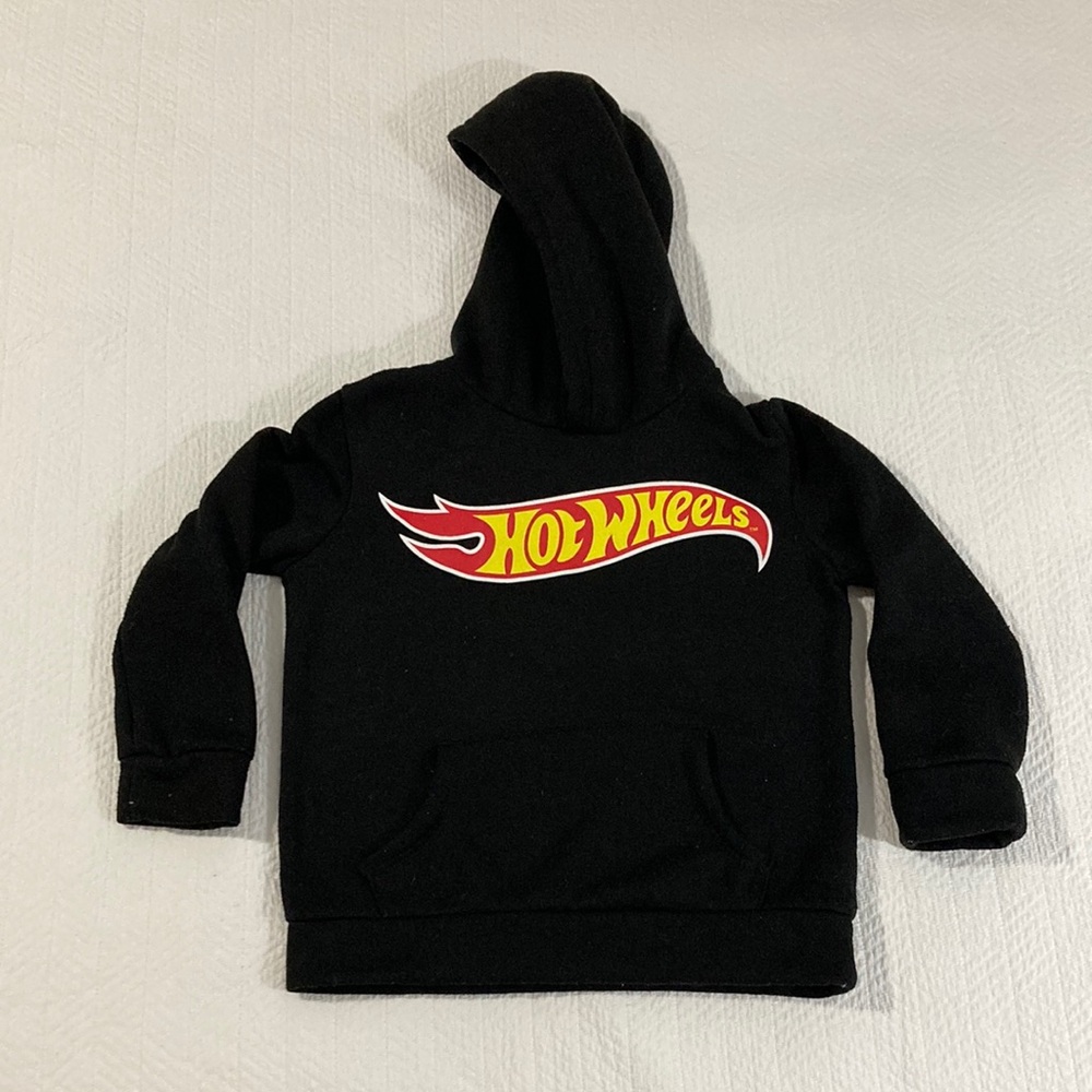 EUC Hot Wheels pullover hoodie with kangaroo pocket